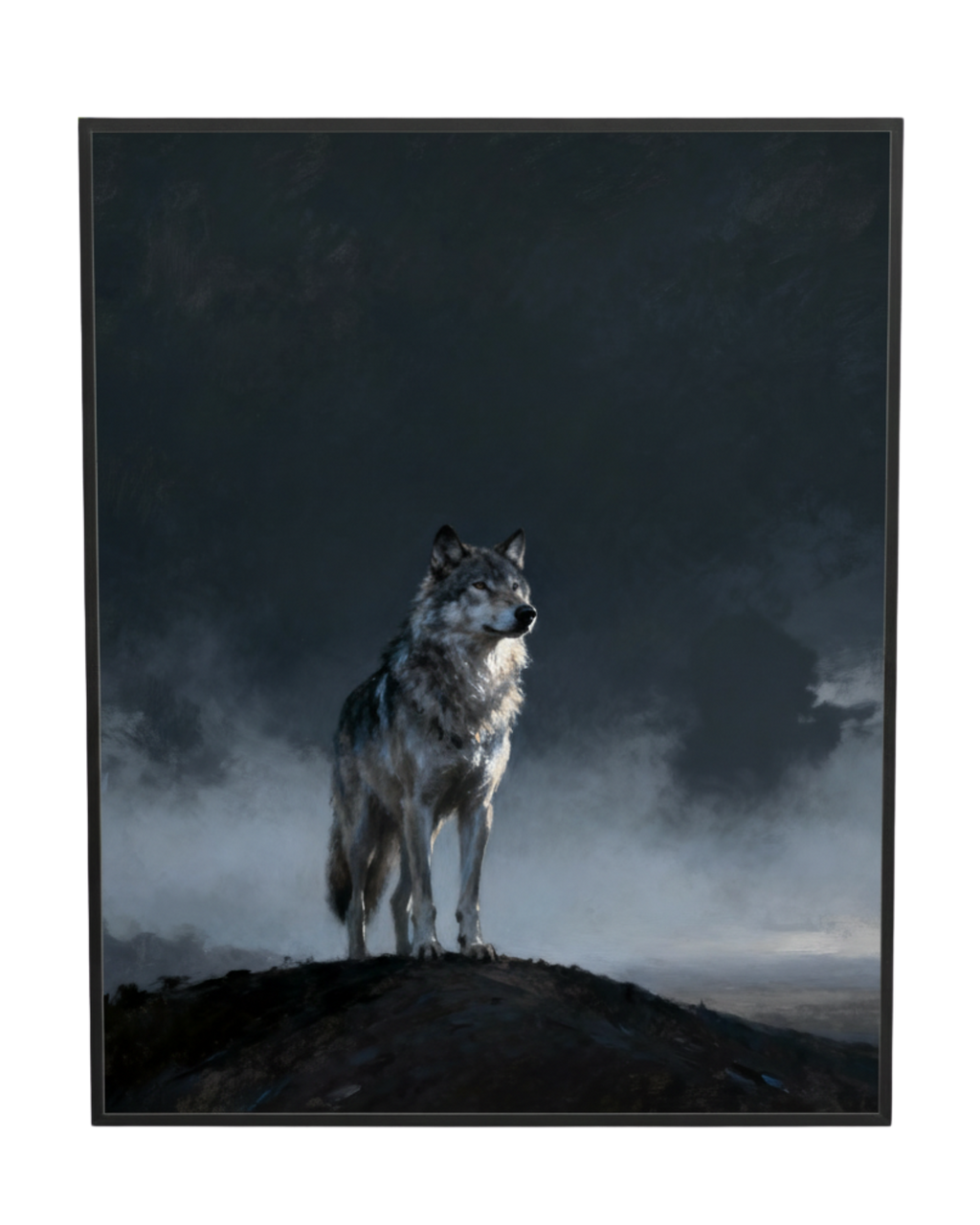Lone Howl Wolf Wall Art