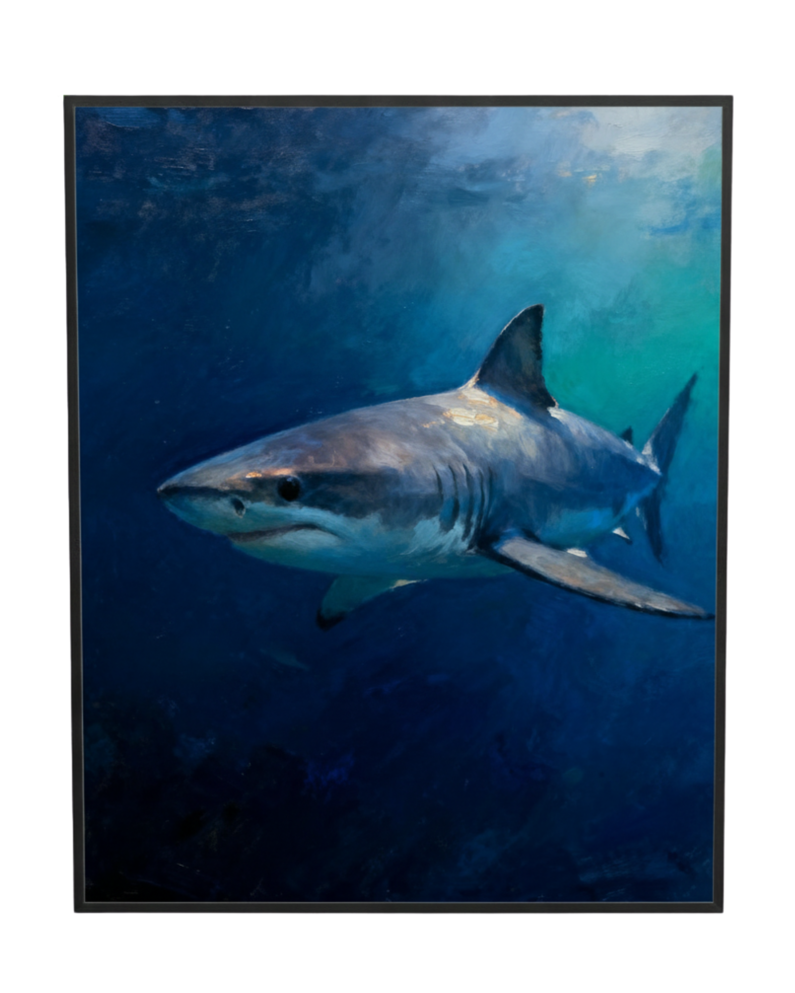 Deep Blue Hunter Shark Wall Art