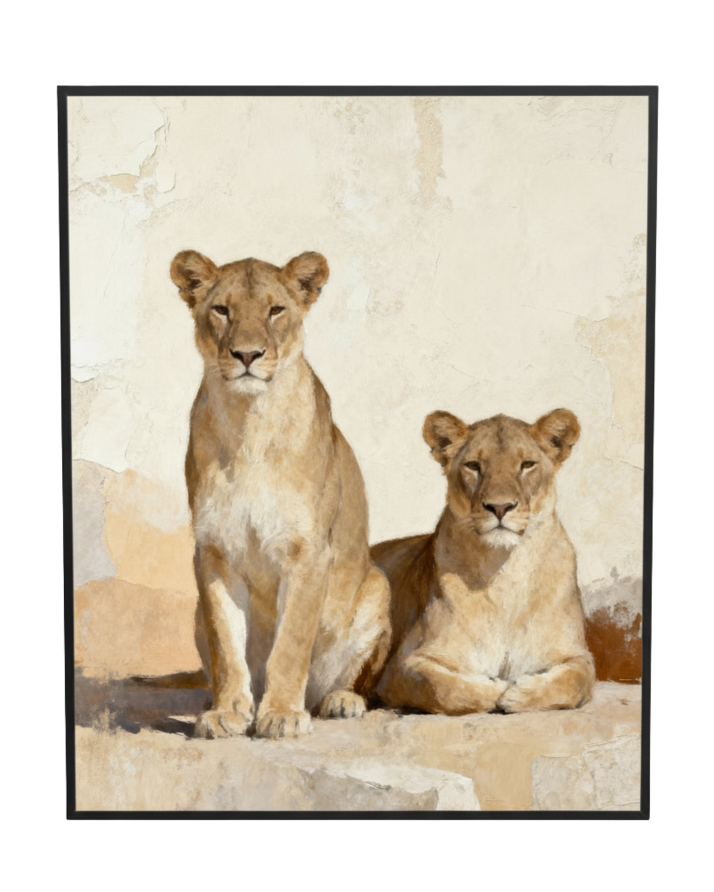 Soft Safari Lion Animal Wall Art