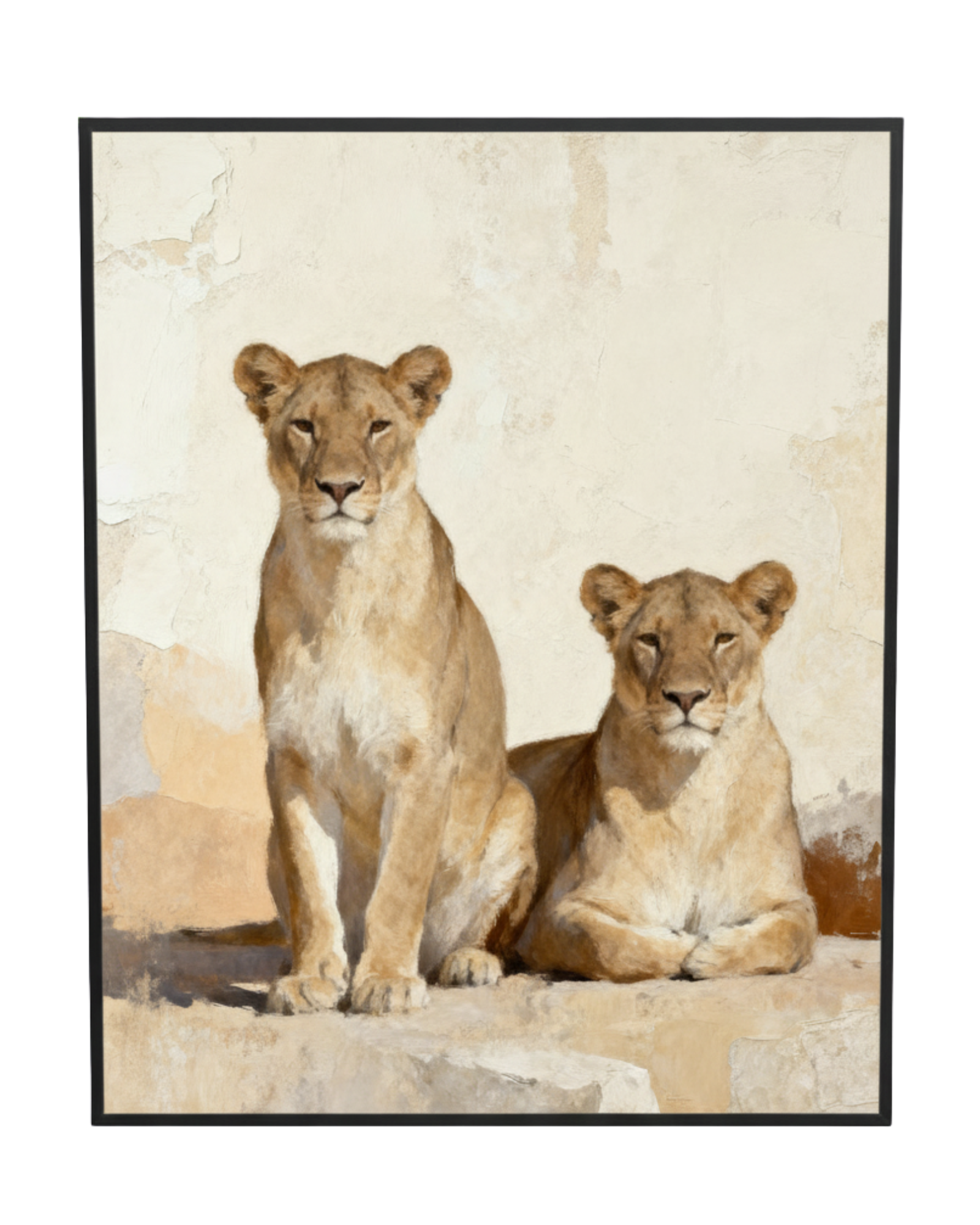 Soft Safari Lion Animal Wall Art
