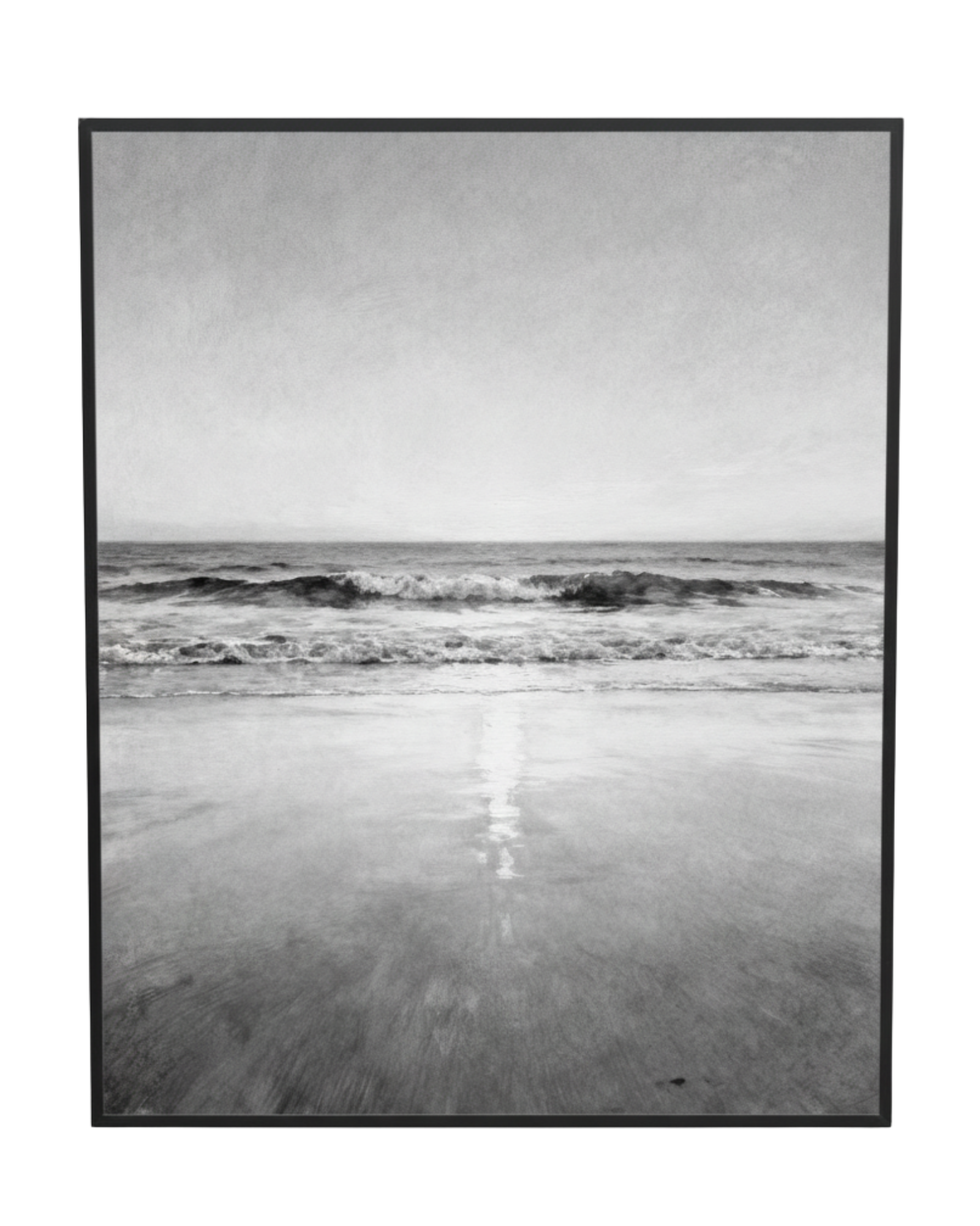 Silent Surf Black and White Beach Prints