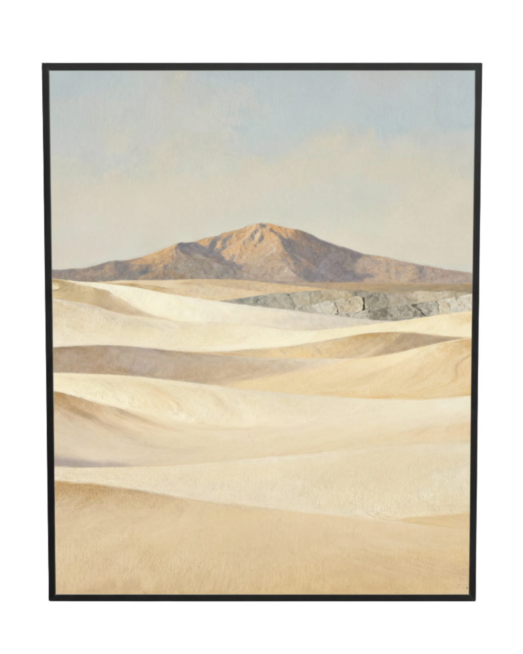 Soft Sand Layers Neutral Abstract Wall Art