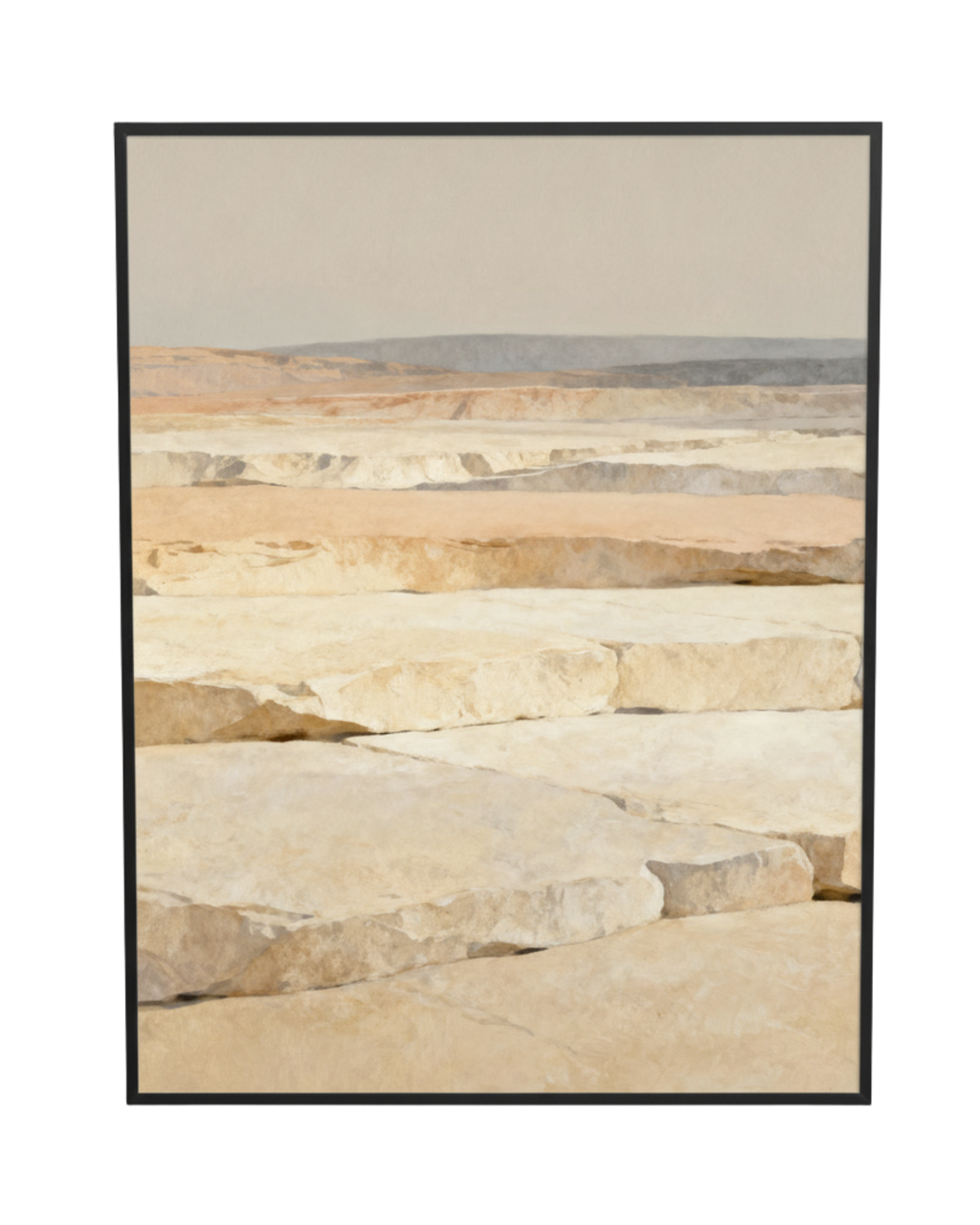 Calm Stone Horizon Neutral Wall Art