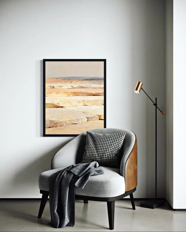 Calm Stone Horizon Neutral Wall Art