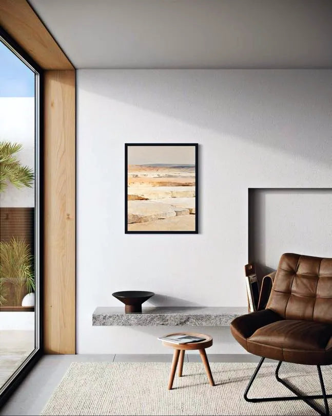 Calm Stone Horizon Neutral Wall Art