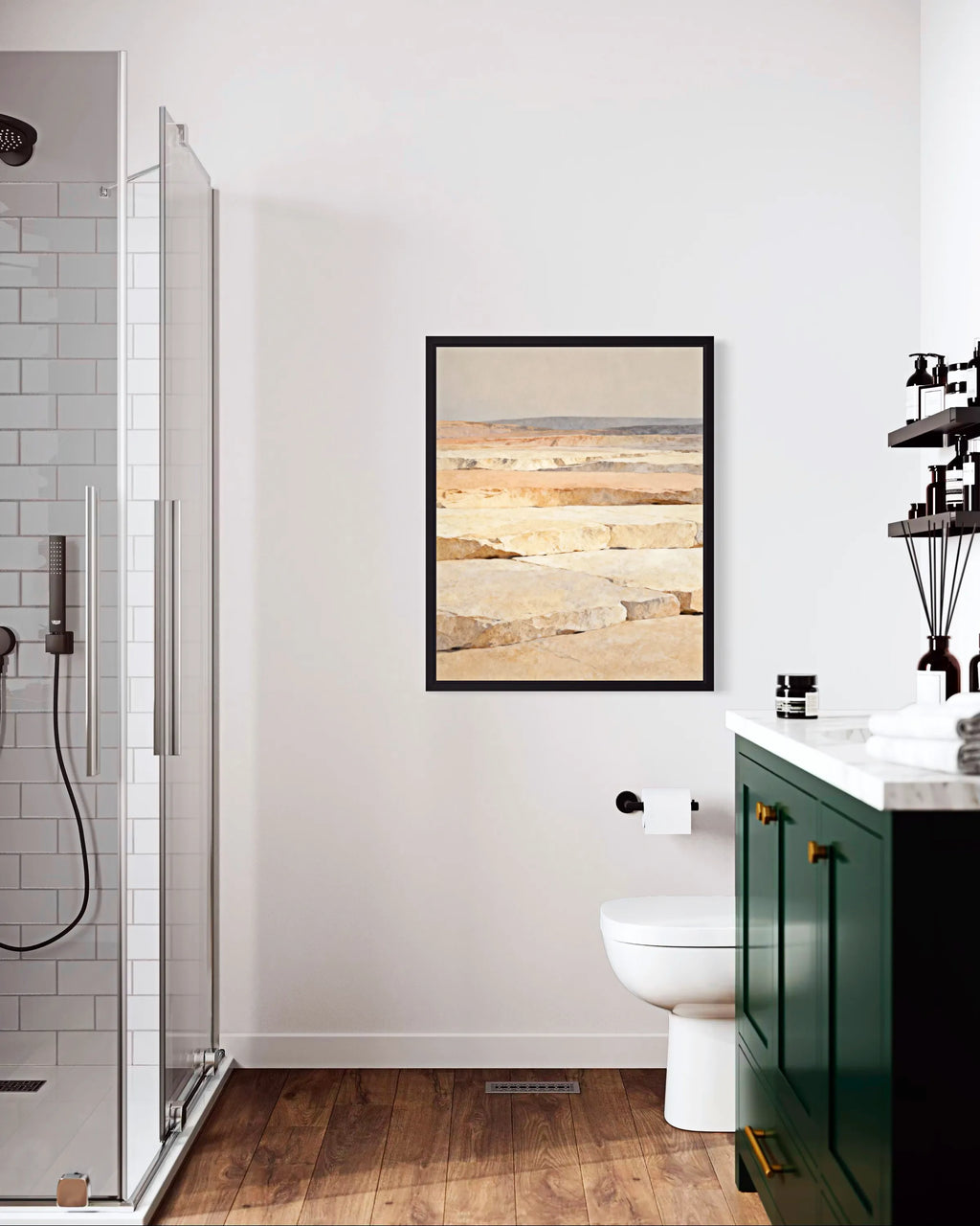 Calm Stone Horizon Neutral Wall Art