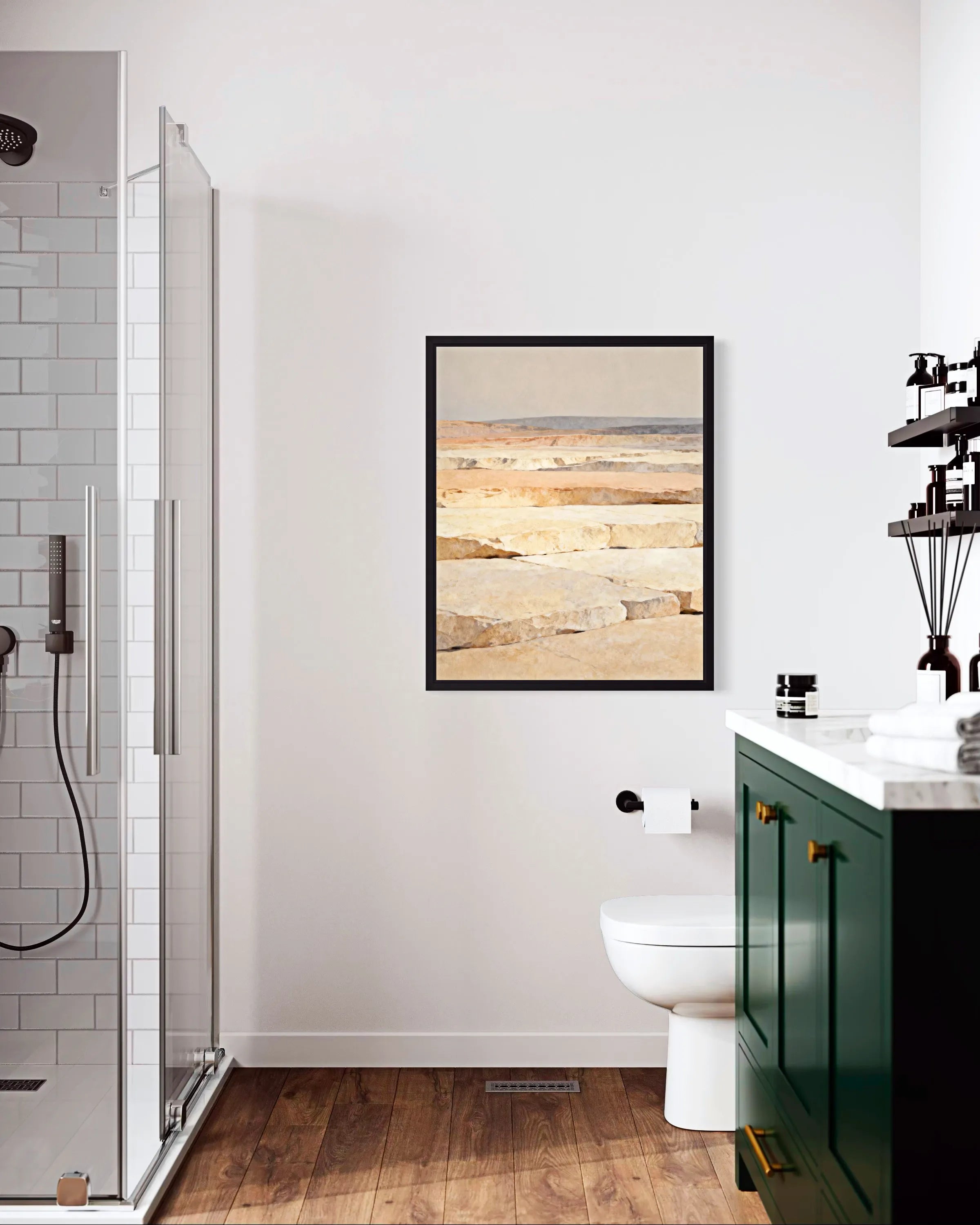 Calm Stone Horizon Neutral Wall Art