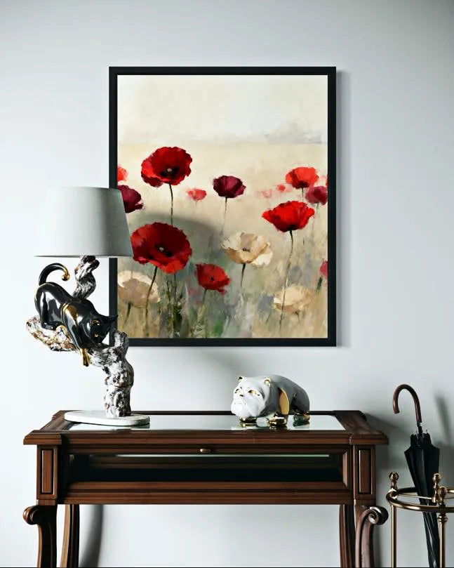 Crimson Field Poppy Wall Art