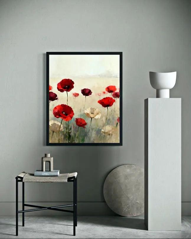 Crimson Field Poppy Wall Art