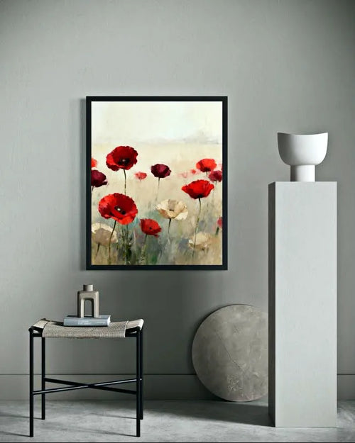 Crimson Field Poppy Wall Art