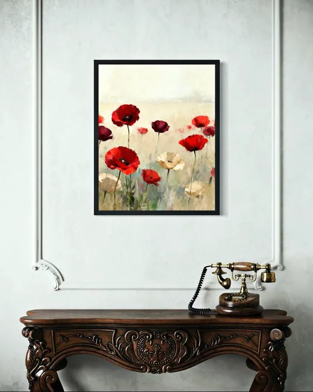 Crimson Field Poppy Wall Art