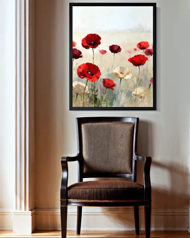 Crimson Field Poppy Wall Art