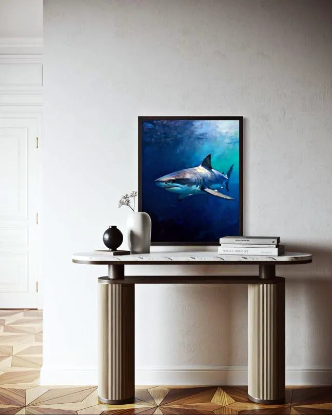 Deep Blue Hunter Shark Wall Art