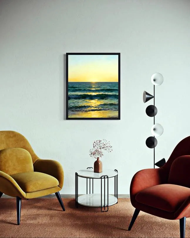 Distant Breakers Seascape Wall Art
