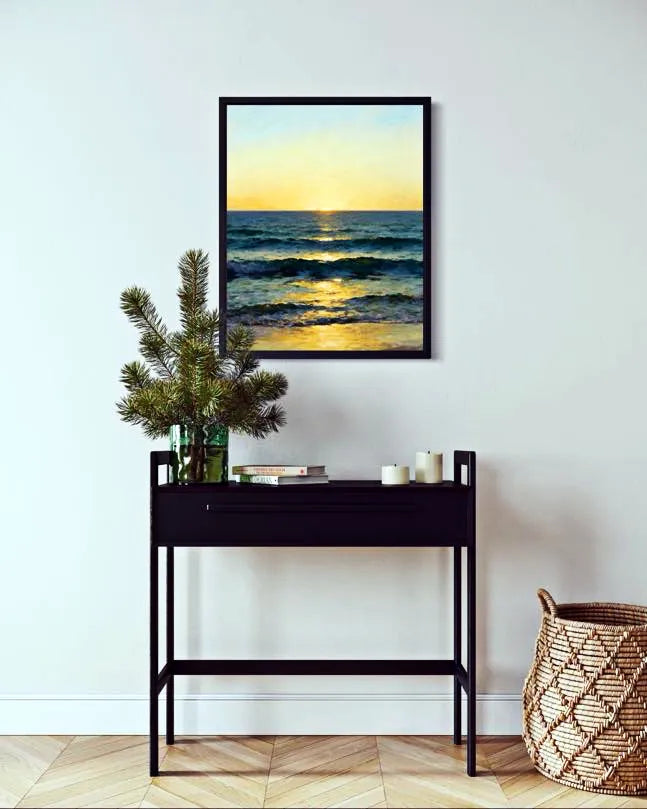 Distant Breakers Seascape Wall Art