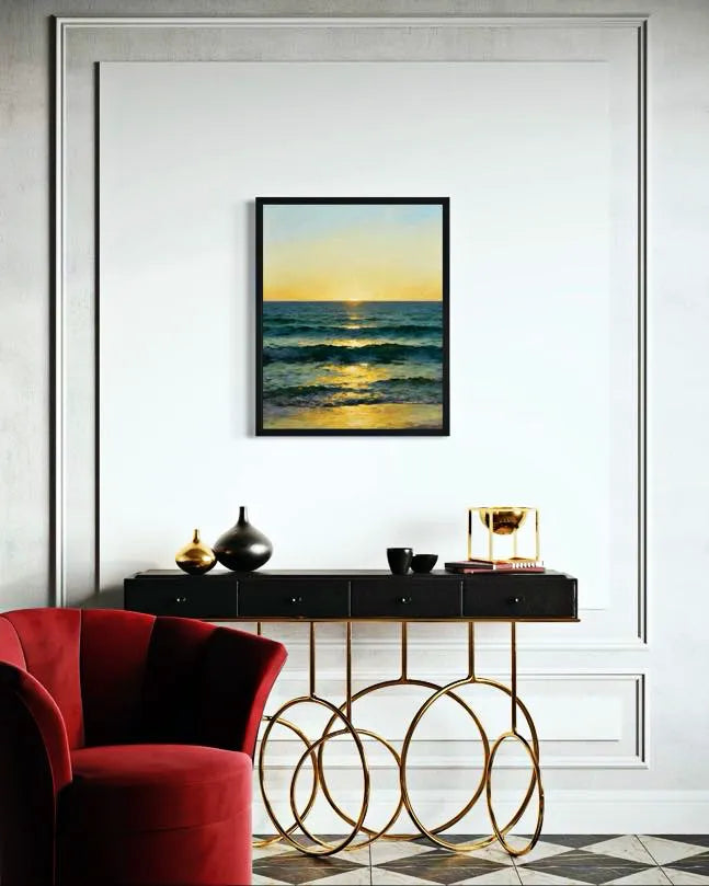 Distant Breakers Seascape Wall Art