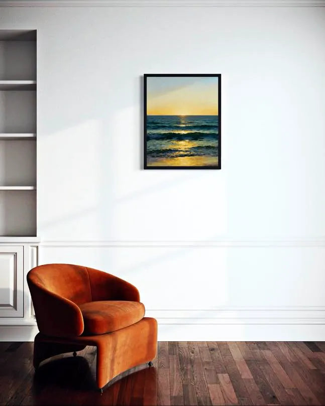 Distant Breakers Seascape Wall Art