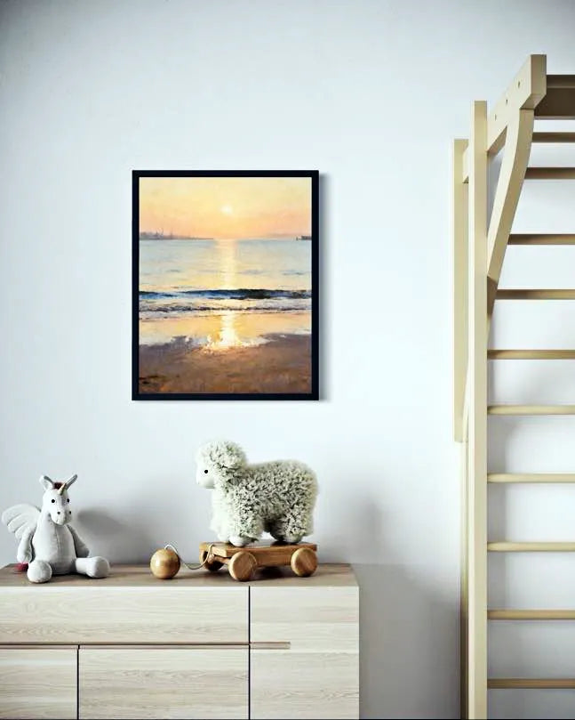 Golden Tide Horizon Ocean Art
