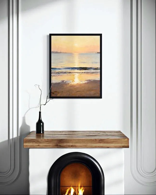 Golden Tide Horizon Ocean Art