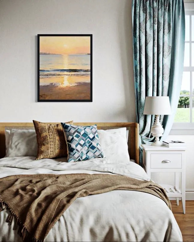 Golden Tide Horizon Ocean Art