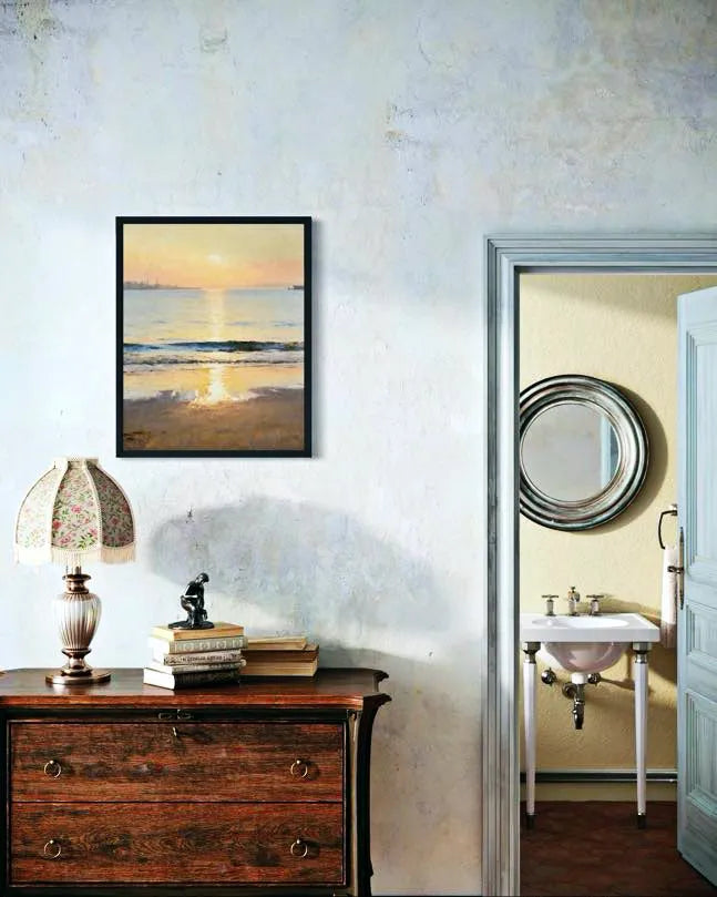 Golden Tide Horizon Ocean Art