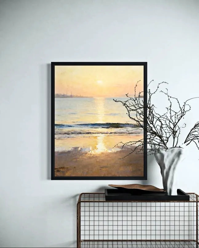 Golden Tide Horizon Ocean Art