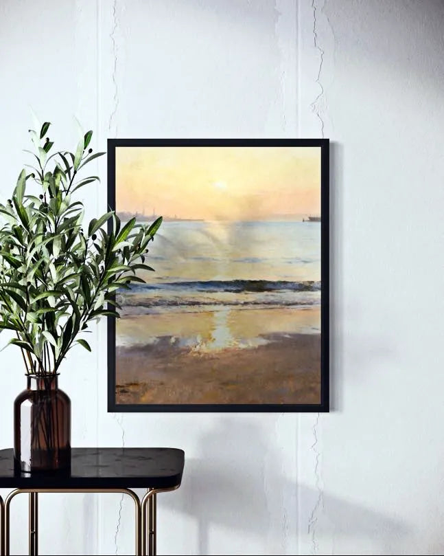 Golden Tide Horizon Ocean Art