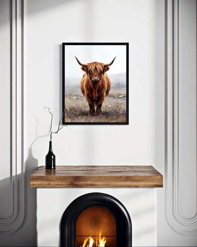 Highland Silence Highland Cow Wall Art