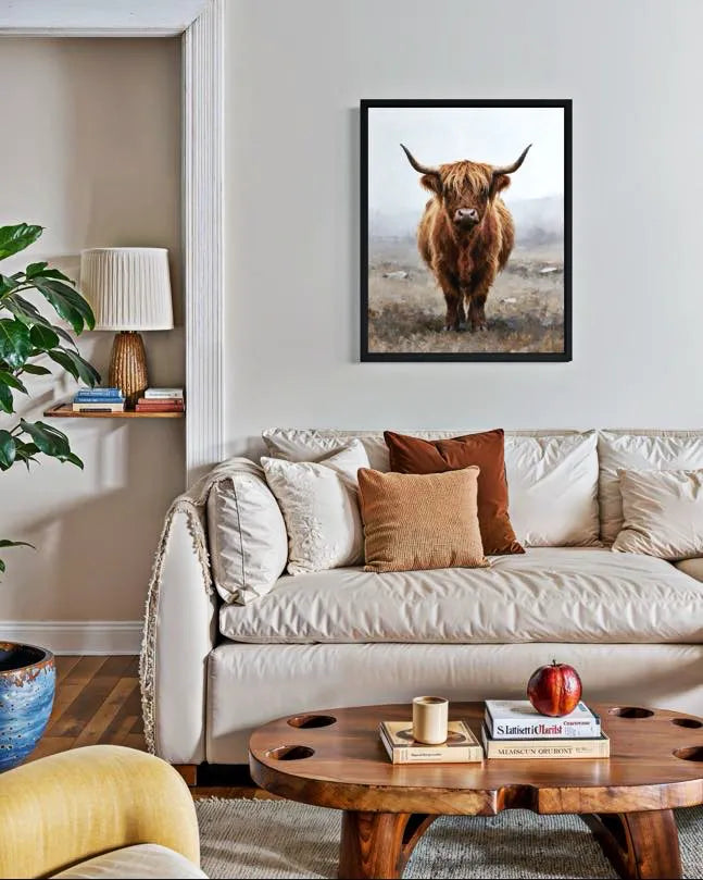 Highland Silence Highland Cow Wall Art