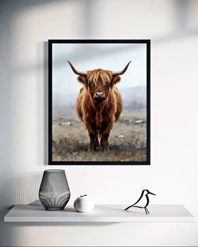 Highland Silence Highland Cow Wall Art