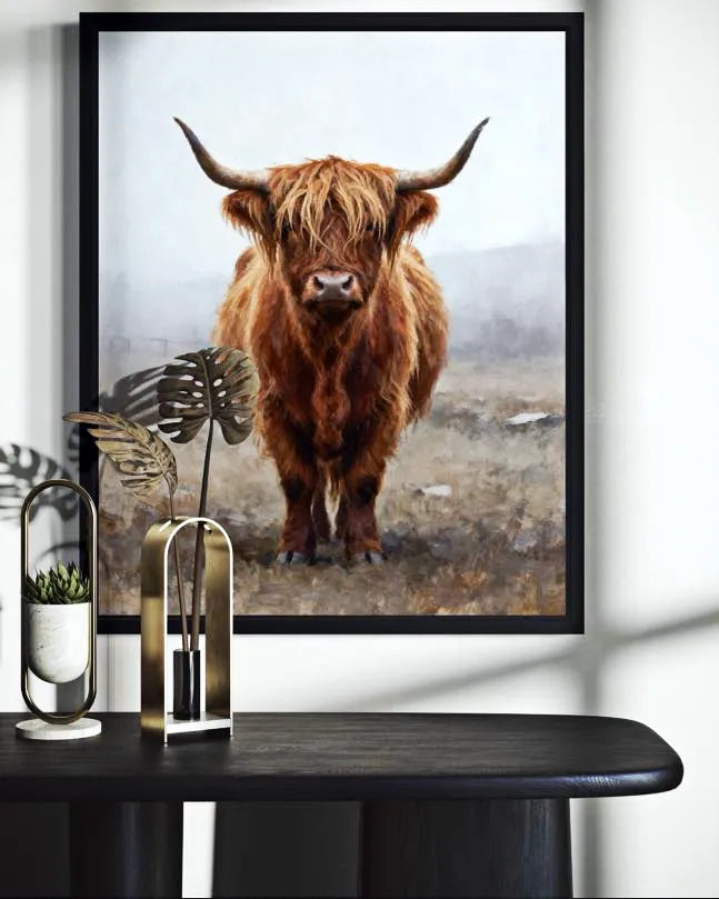 Highland Silence Highland Cow Wall Art