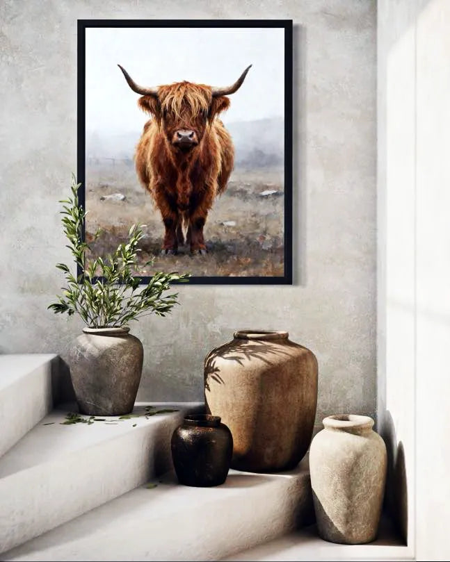 Highland Silence Highland Cow Wall Art
