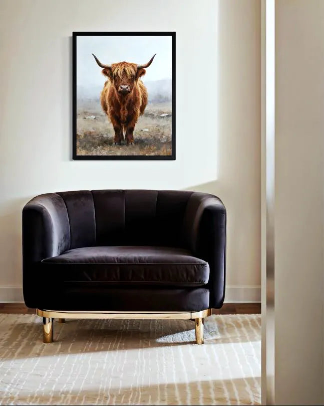 Highland Silence Highland Cow Wall Art