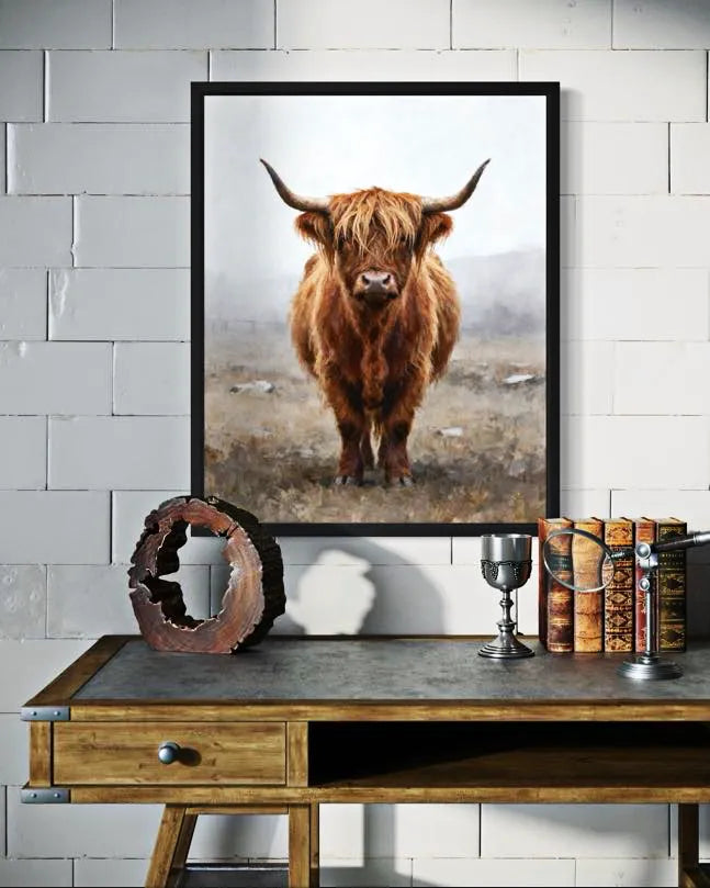 Highland Silence Highland Cow Wall Art