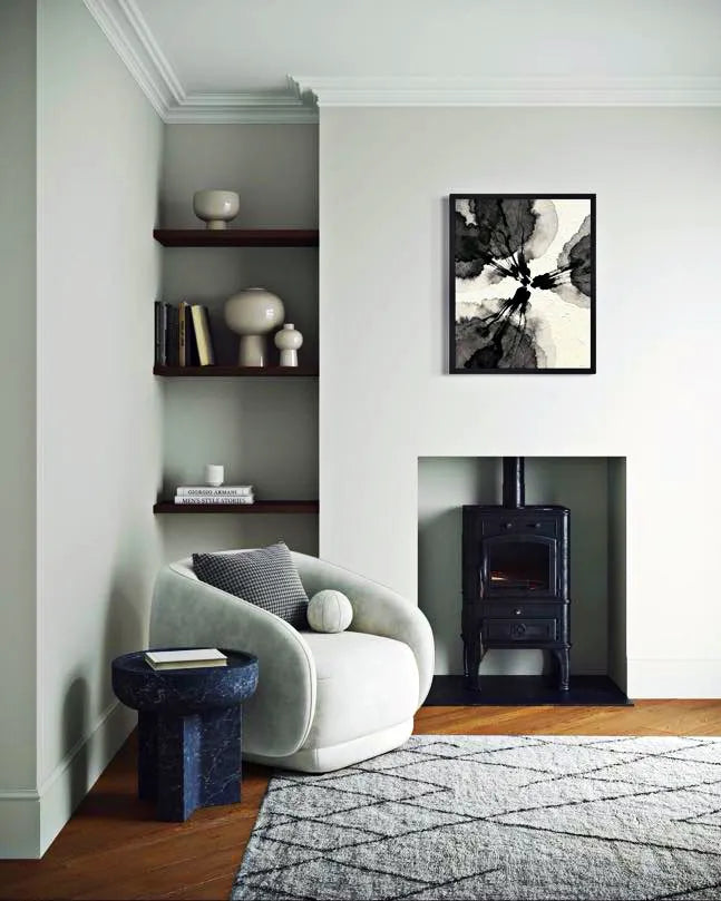 Ink Fracture Black and White Abstract Prints