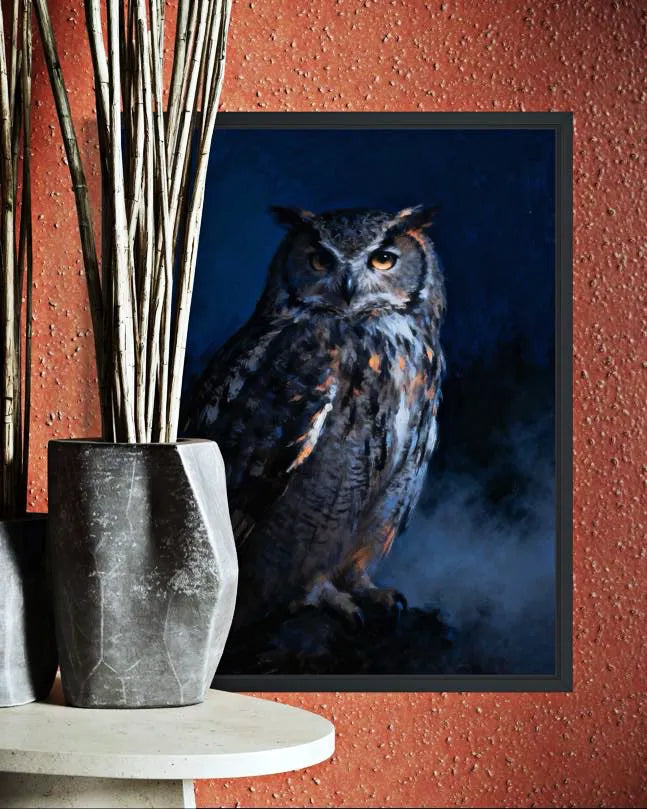 Midnight Guardian Owl Wall Art