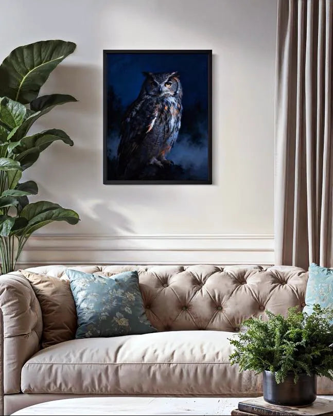 Midnight Guardian Owl Wall Art