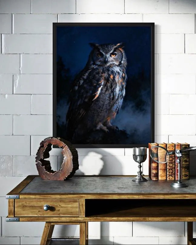 Midnight Guardian Owl Wall Art
