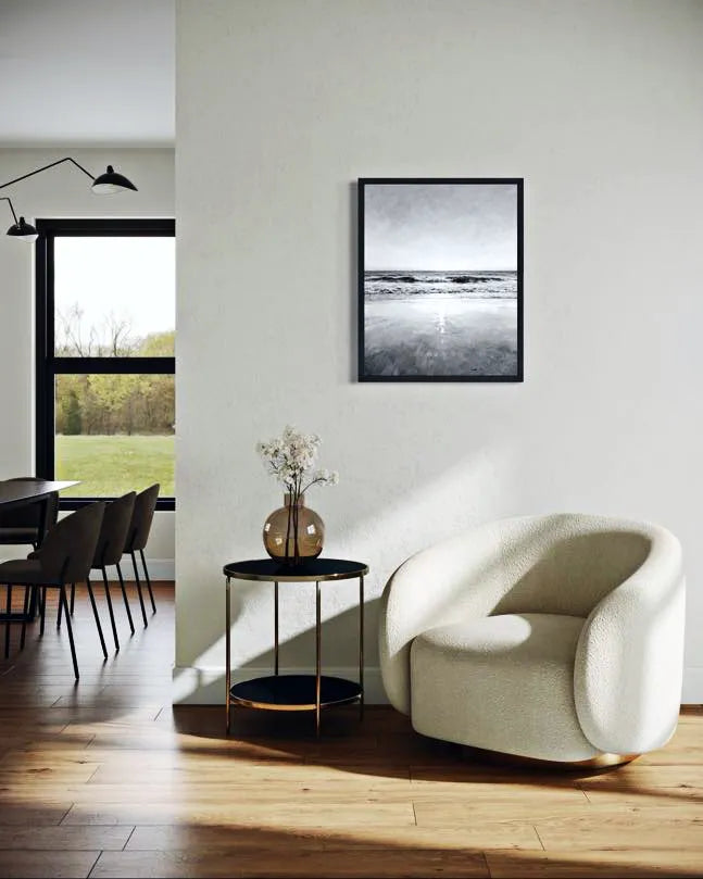 Silent Surf Black and White Beach Prints