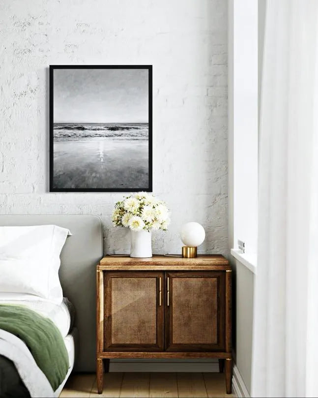Silent Surf Black and White Beach Prints