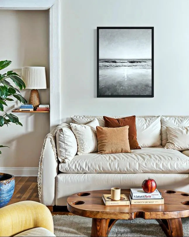 Silent Surf Black and White Beach Prints