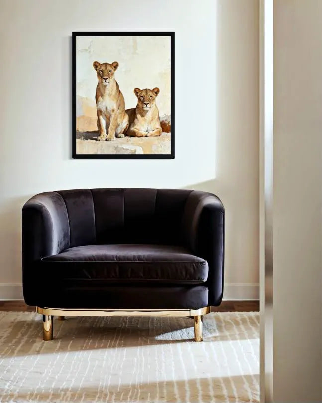 Soft Safari Lion Animal Wall Art