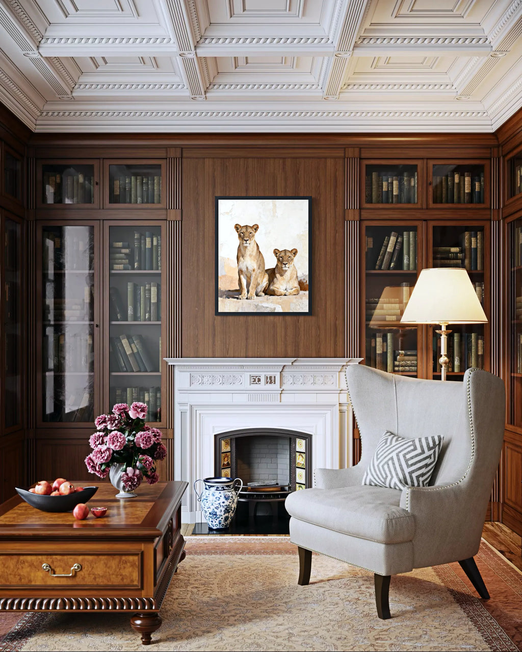 Soft Safari Lion Animal Wall Art