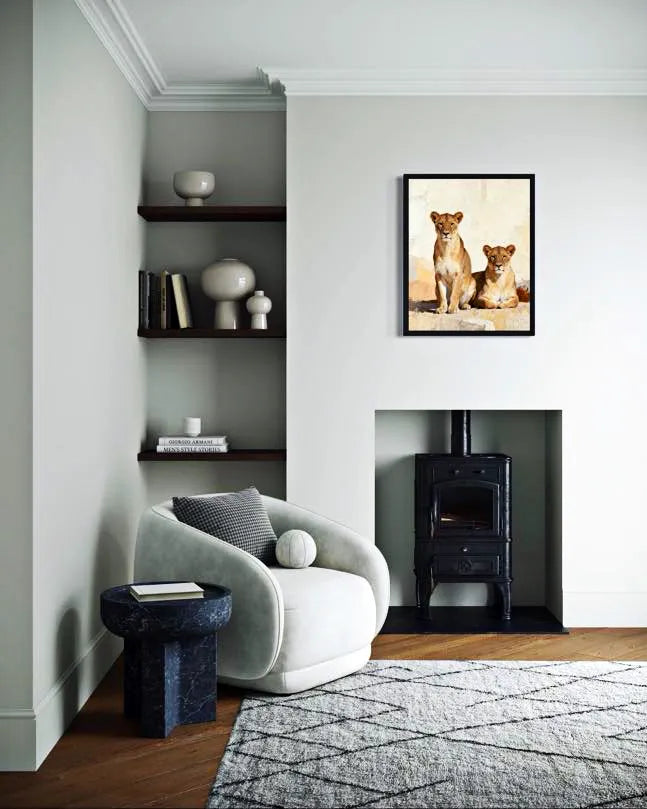 Soft Safari Lion Animal Wall Art