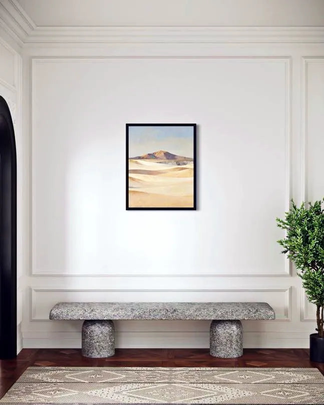 Soft Sand Layers Neutral Abstract Wall Art