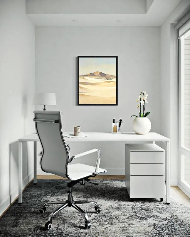 Soft Sand Layers Neutral Abstract Wall Art