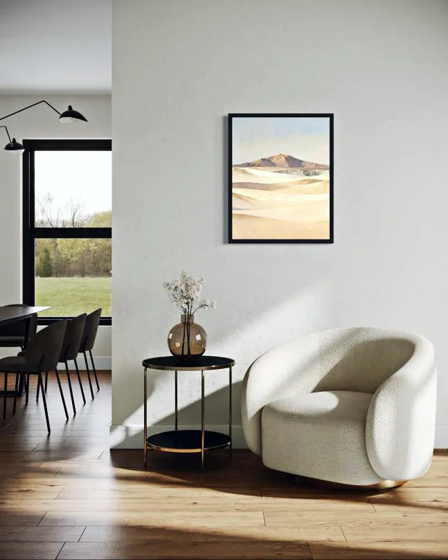 Soft Sand Layers Neutral Abstract Wall Art