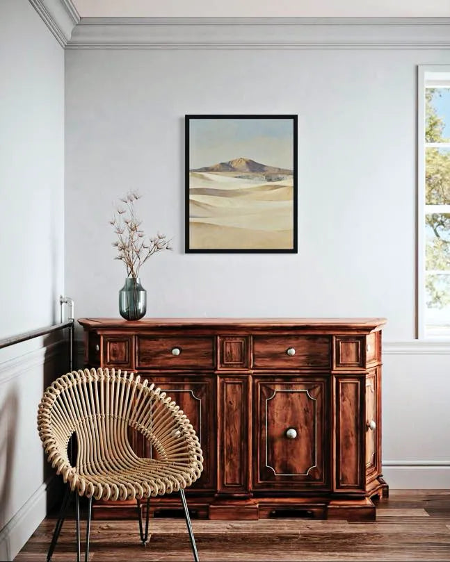 Soft Sand Layers Neutral Abstract Wall Art