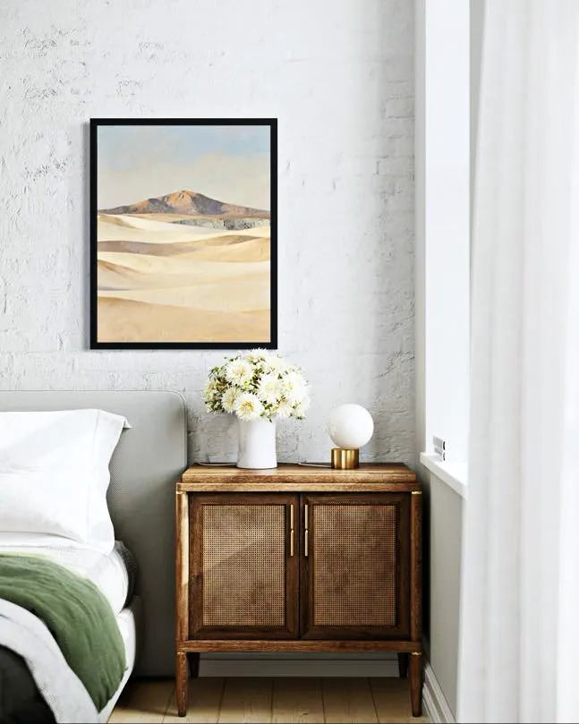 Soft Sand Layers Neutral Abstract Wall Art