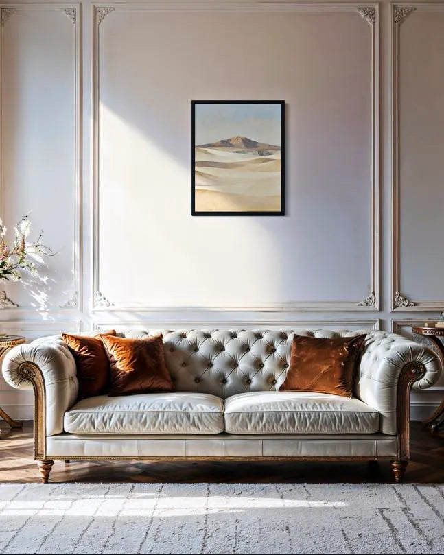 Soft Sand Layers Neutral Abstract Wall Art